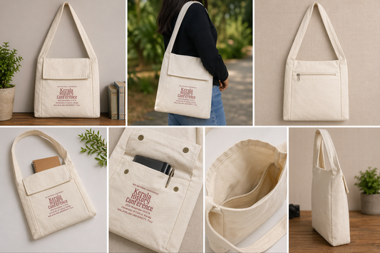 Eco-Friendly Cotton Sling Tote Bag – Lightweight Shoulder Messenger Bag for Daily Use