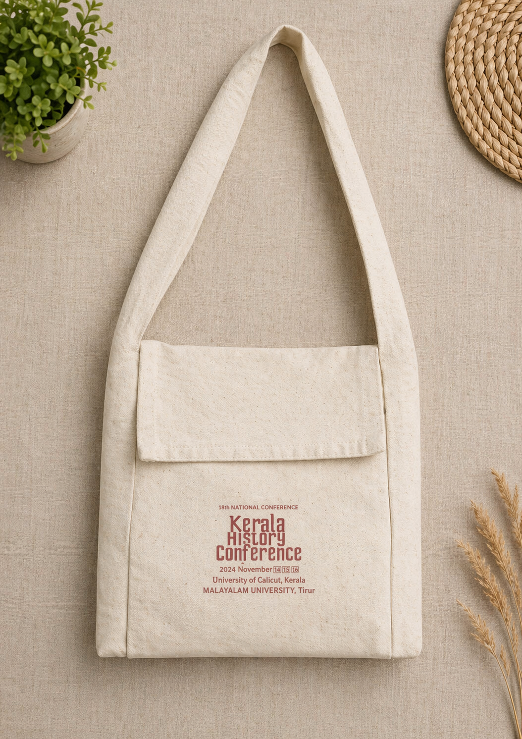 Eco-Friendly Cotton Sling Tote Bag – Lightweight Shoulder Messenger Bag for Daily Use